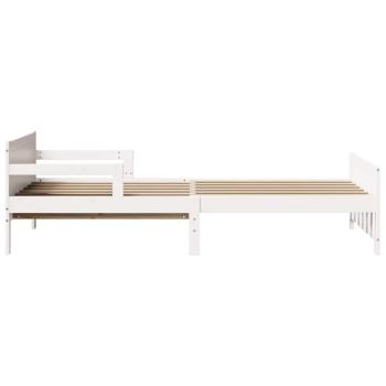 Ausziehbares Bettgestell für Kinder Weiß 80 x 130 / 165 / 200 cm