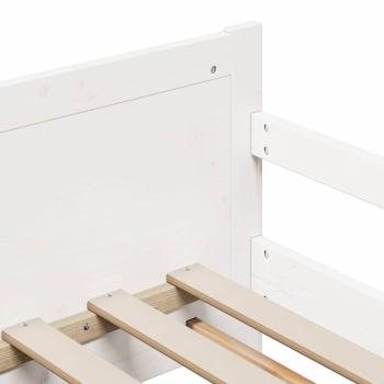 Ausziehbares Bettgestell für Kinder Weiß 80 x 130 / 165 / 200 cm