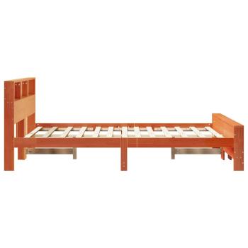 Bettgestell Wachsbraun 120 x 200 cm Massivholz Kiefer