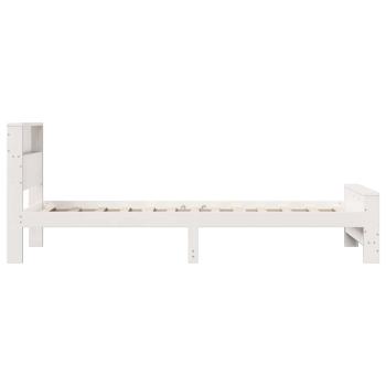 Bettgestell mit Kopfteil Weiß 80 x 200 cm Massivholz Kiefer