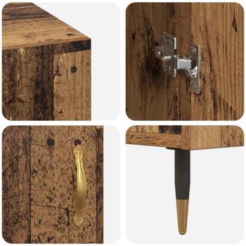 Schreibtisch mit Regal Altholz 140 x 50 x 75 cm Holzwerkstoff