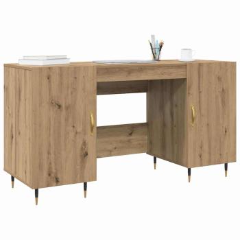 Schreibtisch Eiche handwerklich 140 x 50 x 75 cm Holzwerkstoff