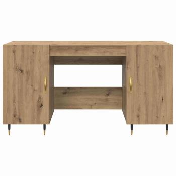 Schreibtisch Eiche handwerklich 140 x 50 x 75 cm Holzwerkstoff