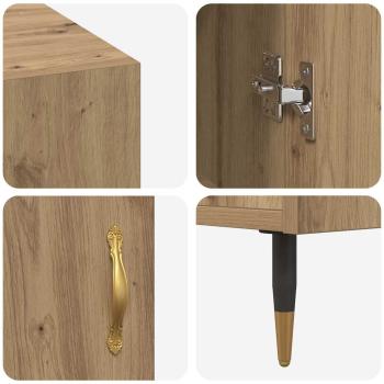 Schreibtisch Eiche handwerklich 140 x 50 x 75 cm Holzwerkstoff