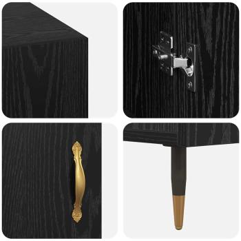 Schreibtisch Schwarze Eiche 140 x 50 x 75 cm Holzwerkstoff