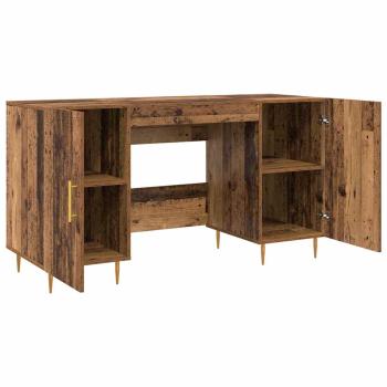 Schreibtisch mit Regal Altholz 140 x 50 x 75 cm Holzwerkstoff