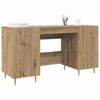 Schreibtisch Eiche handwerklich 140 x 50 x 75 cm Holzwerkstoff
