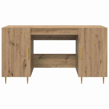 Schreibtisch Eiche handwerklich 140 x 50 x 75 cm Holzwerkstoff