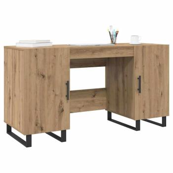Schreibtisch Eiche handwerklich 140 x 50 x 75 cm Holzwerkstoff