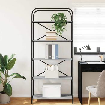 Regal Grau Sonoma 80 x 30 x 183 cm Holzwerkstoff