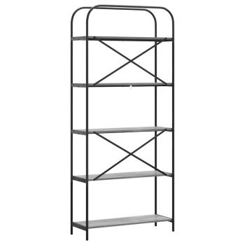 Regal Grau Sonoma 80 x 30 x 183 cm Holzwerkstoff