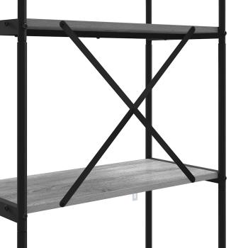 Regal Grau Sonoma 80 x 30 x 183 cm Holzwerkstoff