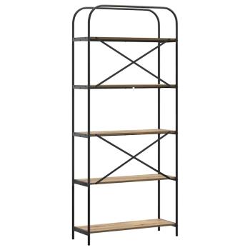 Regal Eiche handwerklich 80 x 30 x 183 cm Holzwerkstoff