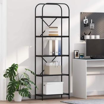 ARDEBO.de - Regal Schwarze Eiche 60 x 30 x 183 cm Holzwerkstoff