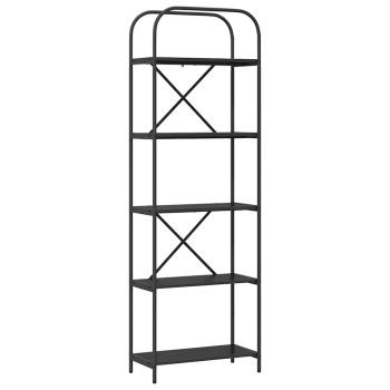 Regal Schwarze Eiche 60 x 30 x 183 cm Holzwerkstoff