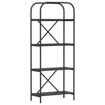 Regal Schwarze Eiche 60 x 30 x 146 cm Holzwerkstoff