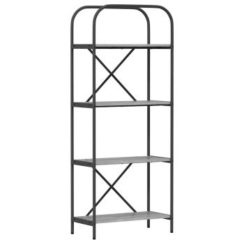 Regal Grau Sonoma 60 x 30 x 146 cm Holzwerkstoff