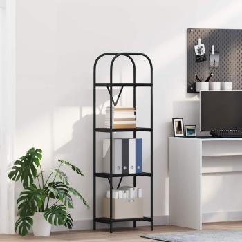 ARDEBO.de - Regal Schwarze Eiche 40 x 30 x 146 cm Holzwerkstoff