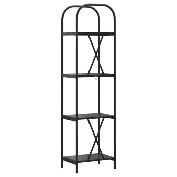 Regal Schwarze Eiche 40 x 30 x 146 cm Holzwerkstoff