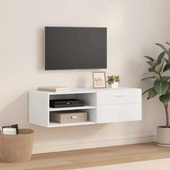 ARDEBO.de - TV-Schränk mit Schubladen Weiß 100.5 x 39 x 30 cm Holzwerkstoff