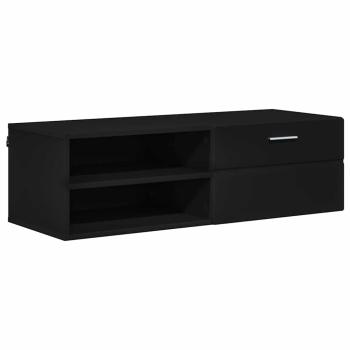 TV-Schränk mit Regal Schwarz 100.5 x 39 x 30 cm Holzwerkstoff