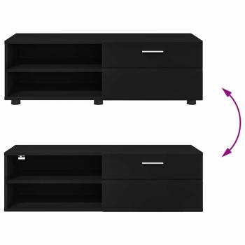 TV-Schränk mit Regal Schwarz 100.5 x 39 x 30 cm Holzwerkstoff