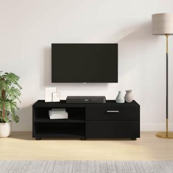 TV-Schränk mit Regal Schwarz 100.5 x 39 x 30 cm Holzwerkstoff