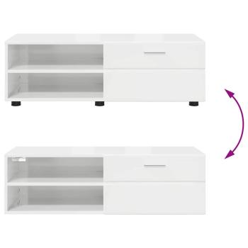 TV-Schränk mit Regal Betongrau 100.5 x 39 x 30 cm Holzwerkstoff