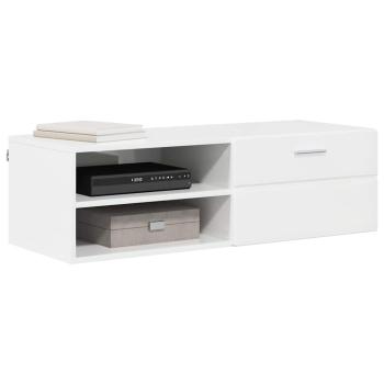 TV-Schränk mit Regal Betongrau 100.5 x 39 x 30 cm Holzwerkstoff