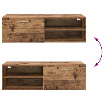 TV-Schränk mit Regal Altholz 100.5 x 39 x 30 cm Holzwerkstoff