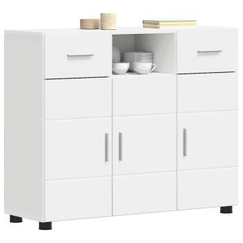 Sideboard mit Schubladen Weiß 88.5 x 30.5 x 73 cm Holzwerkstoff
