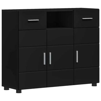 Sideboard mit Tür Schwarz 88.5 x 30.5 x 73 cm Holzwerkstoff