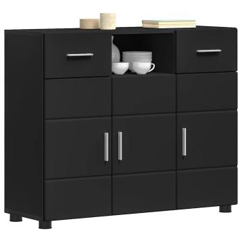 Sideboard mit Tür Schwarz 88.5 x 30.5 x 73 cm Holzwerkstoff