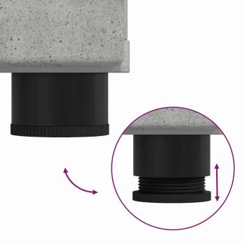 Sideboard mit Tür Betongrau 88.5 x 30.5 x 73 cm Holzwerkstoff