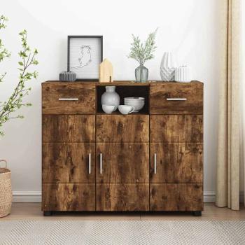 ARDEBO.de - Sideboard Räuchereiche 88.5 x 30.5 x 73 cm Holzwerkstoff