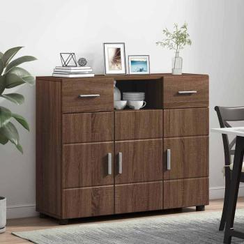 Sideboard Braune Eiche 88.5 x 30.5 x 73 cm Holzwerkstoff