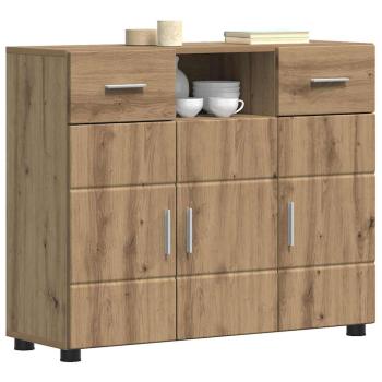Sideboard Eiche handwerklich 88.5 x 30.5 x 73 cm Holzwerkstoff