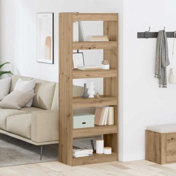 ARDEBO.de - Bücherregal Eiche handwerklich 60 x 30 x 166 cm Holzwerkstoff