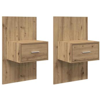 Bettschrank 2 pcs Eiche handwerklich 48,5 x 32,5 x 80 cm