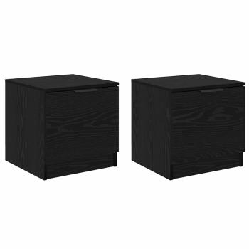 Bettschrank 2 pcs Schwarze Eiche 40 x 39 x 40 cm Holzwerkstoff