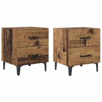 Bettschrank 2 pcs Altholz 40 x 35 x 47,5 cm Holzwerkstoff