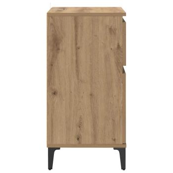 Nachttisch 2 pcs Eiche handwerklich 40 x 35 x 70 cm