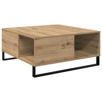 Couchtisch Eiche handwerklich 80 x 80 x 36.5 cm Holzwerkstoff
