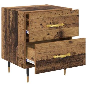 Nachttisch 2 pcs Altholz 40 x 35 x 47,5 cm Holzwerkstoff