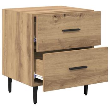 Nachttisch 2 pcs Eiche handwerklich 40 x 35 x 47,5 cm