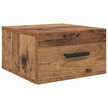 Nachttisch Wandmontiert Altholz 35 x 35 x 20 cm Holzwerkstoff
