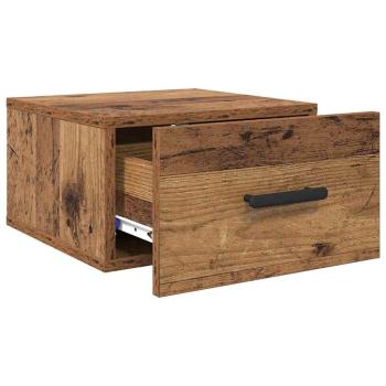 Nachttisch Wandmontiert Altholz 35 x 35 x 20 cm Holzwerkstoff