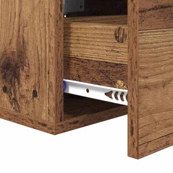 Nachttisch Wandmontiert Altholz 35 x 35 x 20 cm Holzwerkstoff
