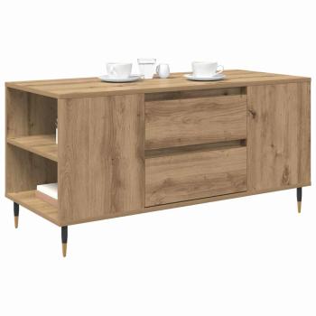 Couchtisch Eiche handwerklich 102 x 44,5 x 50 cm Holzwerkstoff