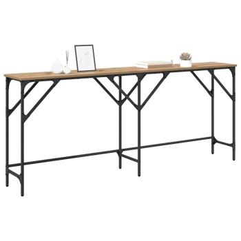 Konsolentisch Eiche handwerklich 180 x 29 x 75 cm Holzwerkstoff